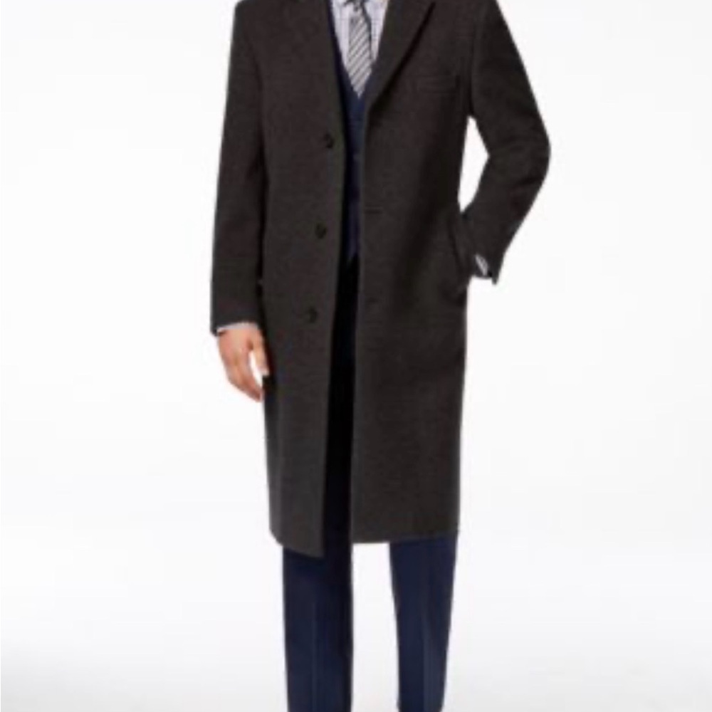 Lauren Ralph Lauren Cashmere Black Label  Dark  Trench Coat